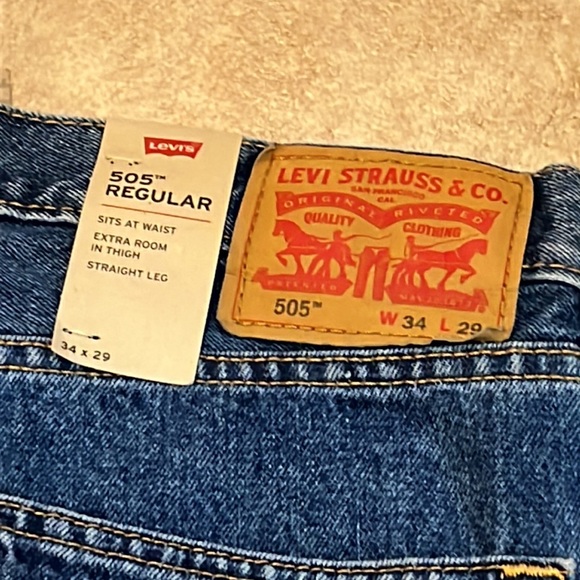NWT Levi’s 505 Jeans Sz 34x29 - Picture 5 of 8